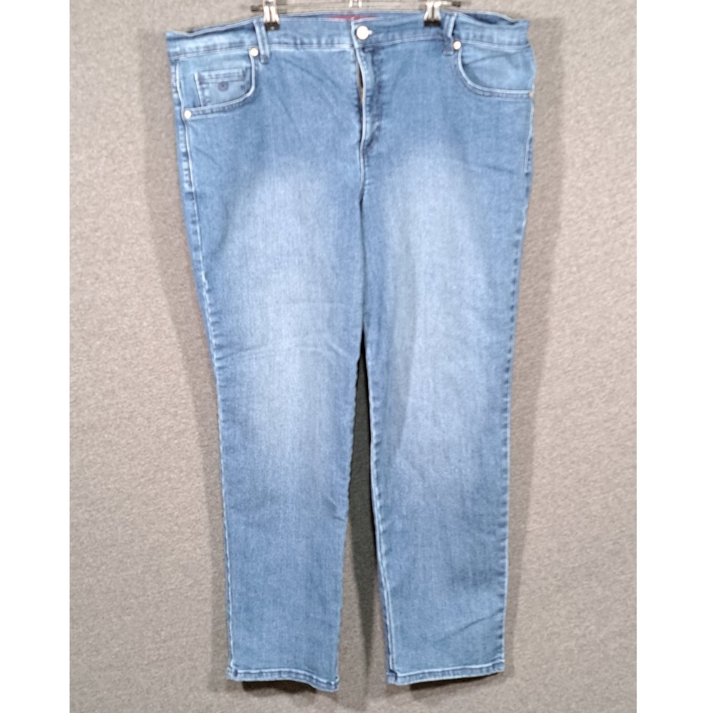 Gloria Vanderbilt Amanda High Rise Straight Leg Jeans Medium Wash Plus 16W